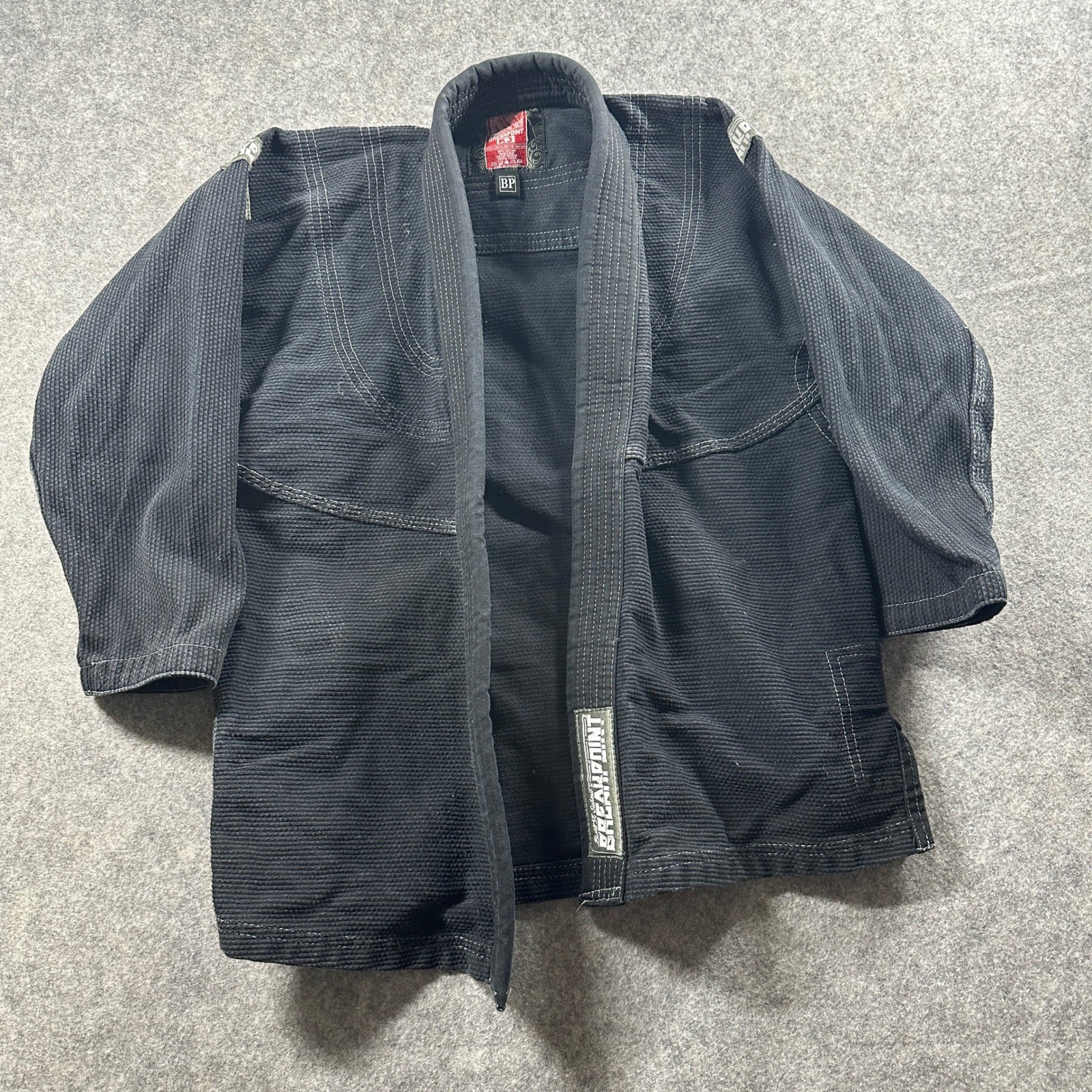 Break Point BJJ Gi Kimono Top Kids K3 Black Cotton Pearl Weave Martial Arts