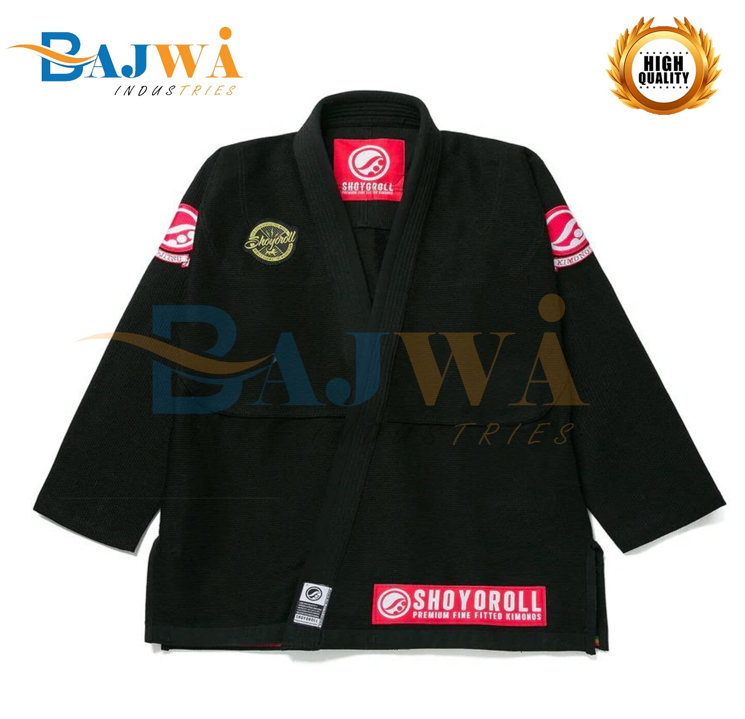 Shoyoroll Competitor BJJ Gi– Black & White 450 GSM Pearl Weave Jiu-Jitsu Uniform