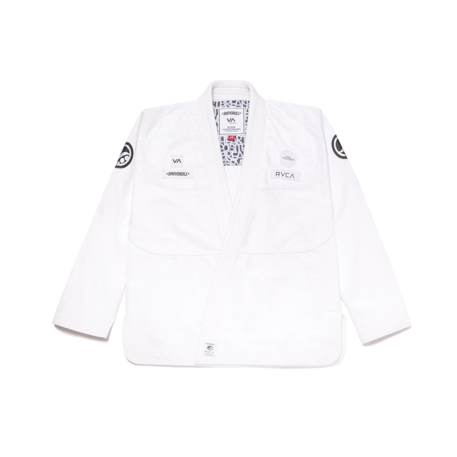 Shoyoroll RVCA BJJ Gi Batch 115 X Heartbreakers WHITE 450 GSM Uniform With Bag