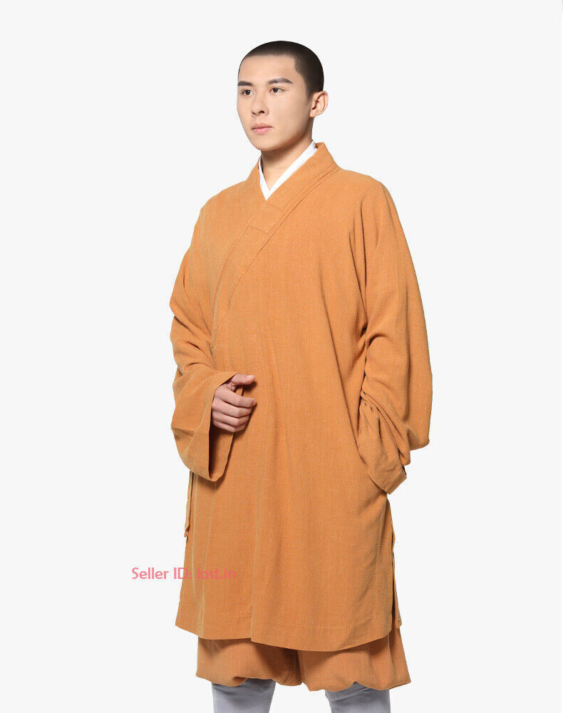 Cotton Linen Buddhist Monk Kung Fu Tai Chi Set Shaolin Temple Meditation Uniform